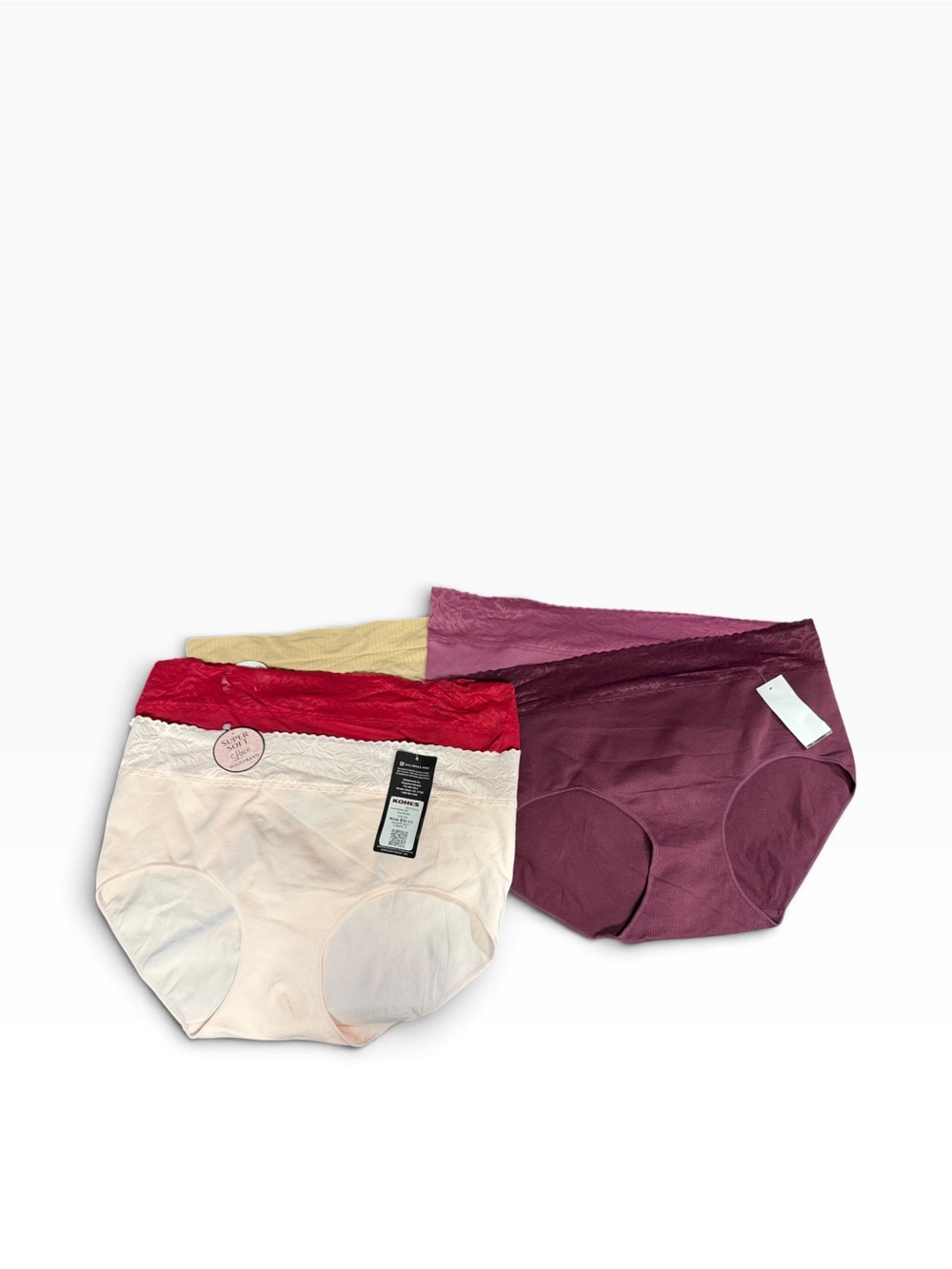 Bali Women’s Size 8 XL Panties a 5 Pair Bundle Of Briefs Lace Waist Shaping New